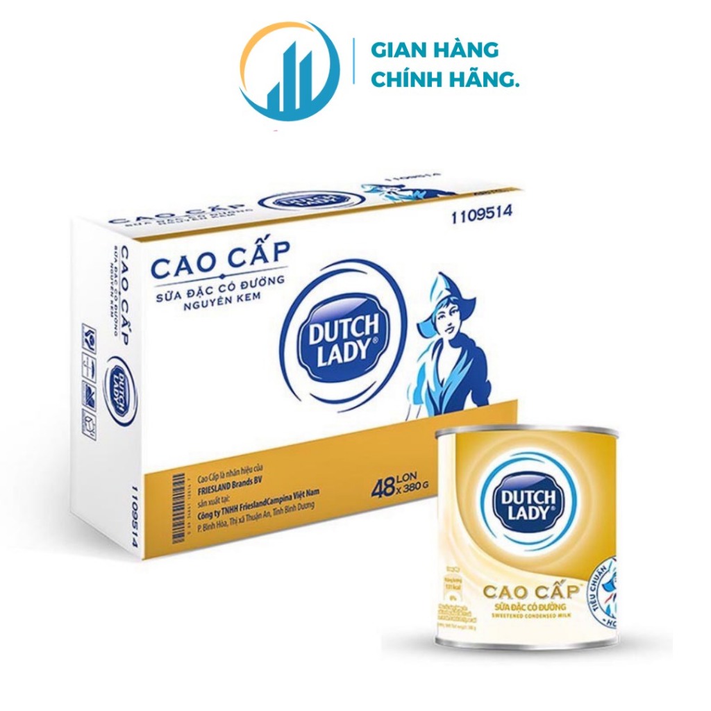 Sữa đặc cao cấp có đường Dutch Lady, Sữa lon cao cấp nguyên kem lon 380g