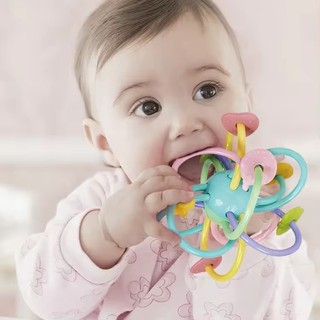 Đồ Chơi Lục Lạc Xúc Xắc Kết Hợp Gặm Nướu Cho Bé Goodway Chất Liệu Nhựa ABS Cao Cấp Mềm, Luyện Vận Động Tinh