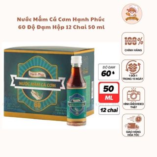 Nước mắm Hạnh Phúc cá cơm 60 độ đạm (Hộp 12 chai 50ml)