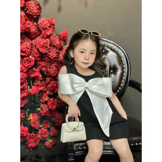 Đầm suông nơ cho bé