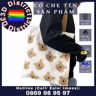 Túi vải unisex, túi tote in hình, túi vải canvas
