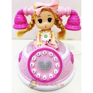 Điện thoại cổ Chibi và thú cưng vui chơi đèn nhạ