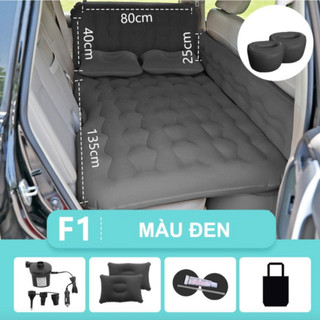 [HCM] Nệm Hơi vải nhung cao cấp có vân lướt sóng cho xe ô tô 4, 5 và 7 chỗ, có ô để đồ