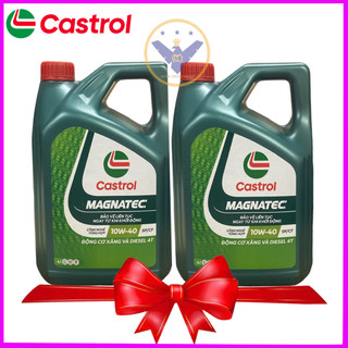 COMBO 2 can dầu nhớt ô tô cao cấp Castrol Magnatec 10W-40 API SP/CF 4 Lít