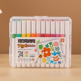  Bút màu Acrylic Marker 12 24 36 48 cao cấp có thể vẽ lên mọi bề mặt và vẽ chồng màu thêm 50% mực 