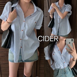 Áo Sơ Mi Cúc Nâu Kẻ Sọc Xanh Thời Trang Dễ Phối Đồ Cá Tính Nữ - Sơ Mi Cúc Nâu