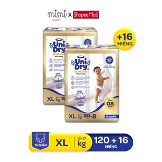 Combo 2 bịch Tã quần Unidry siêu mỏng 2mm đủ size M/L/XL/XXL/XXXL