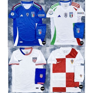 Bộ áo bóng đá đội tuyển Ý - italia - Croatia - Mỹ  mùa giải mới 2024 - 2025 hàng super thái lan chuẩn thi đấu