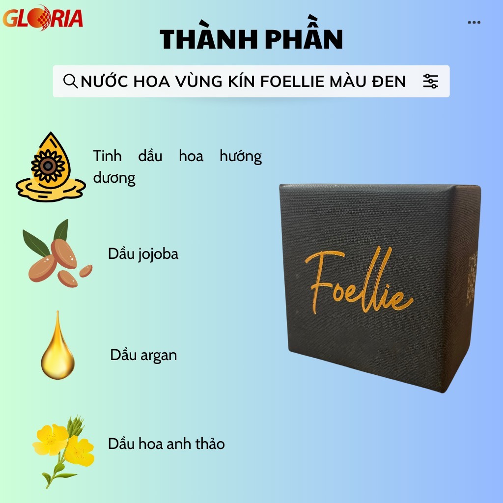 Nước Hoa Vùng Kín Hương Thơm Nồng Nàn, Mãnh Liệt Foellie Bijou 5ml (Chai Đen - Best Seller)