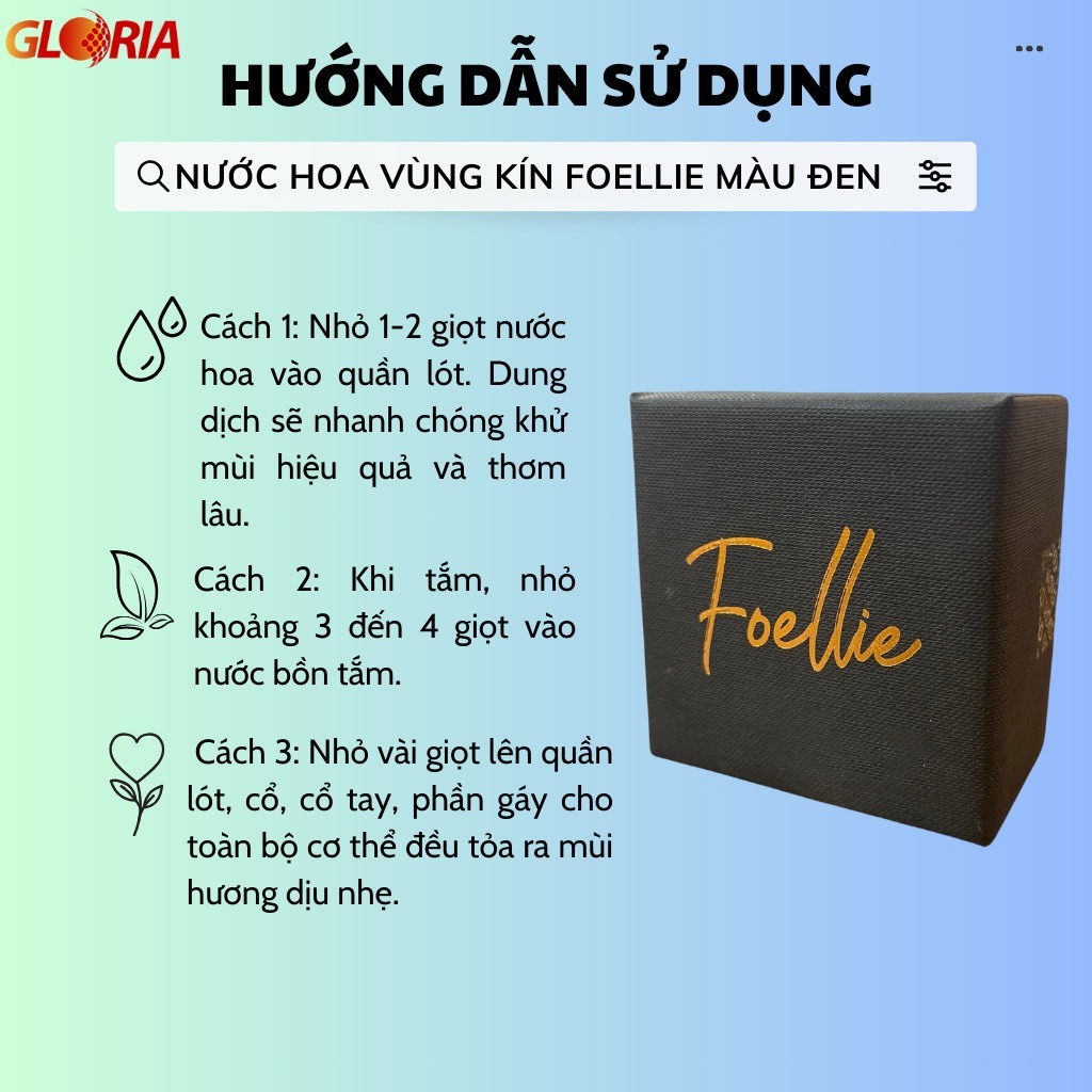 Nước Hoa Vùng Kín Hương Thơm Nồng Nàn, Mãnh Liệt Foellie Bijou 5ml (Chai Đen - Best Seller)
