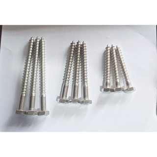 Vít giác inox 304, vít phong, Bộ 80 chiếc vít giác phi 8, dài 6, đầu lục giác, giá tốt