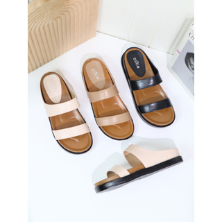 Dép nữ quai ngang cao 4cm đế bánh mì 1206