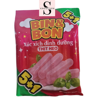 Xúc Xích Dinh Dưỡng Thịt Heo Bin & Bon ( 5 + 1 cây) 30g/ 1 cây - HSD: 11/2024