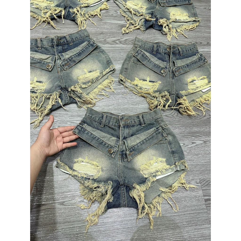 Quần jean đùi 2 LƯNG mẫu đẹp, lưng cao_Q 104_Chân ngắn BTQ