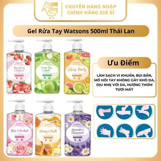 Gel Rửa Tay Watsons 500ml Thái Lan Làm Sạch Vi Khuẩn An Toàn Dịu Nhẹ Hương Thơm Mát - Hinohouse