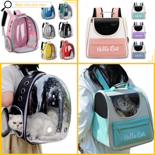 Balo phi hành gia nhựa trong và Hello cat, balo vận chuyển cho chó mèo không gây độc hại