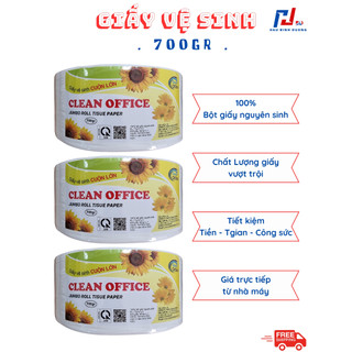 Giấy vệ sinh công nghiệp cuộn lớn 700gr loại tốt