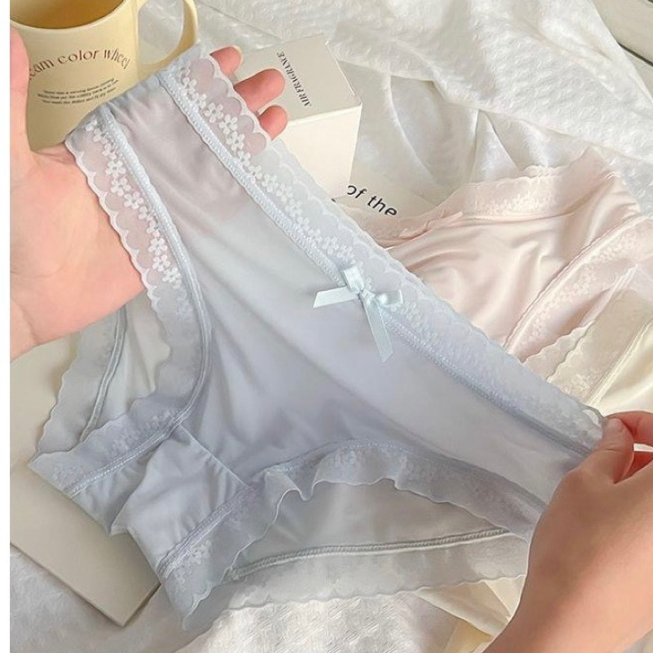 Set 5 Quần Lót Nữ Su Lụa Phối Ren Gợi Cảm ,Quần Chip Nữ Sexy QL24