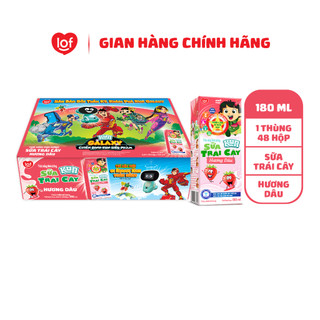 Sữa trái cây KUN vị dâu thùng 48 hộp x 180ml