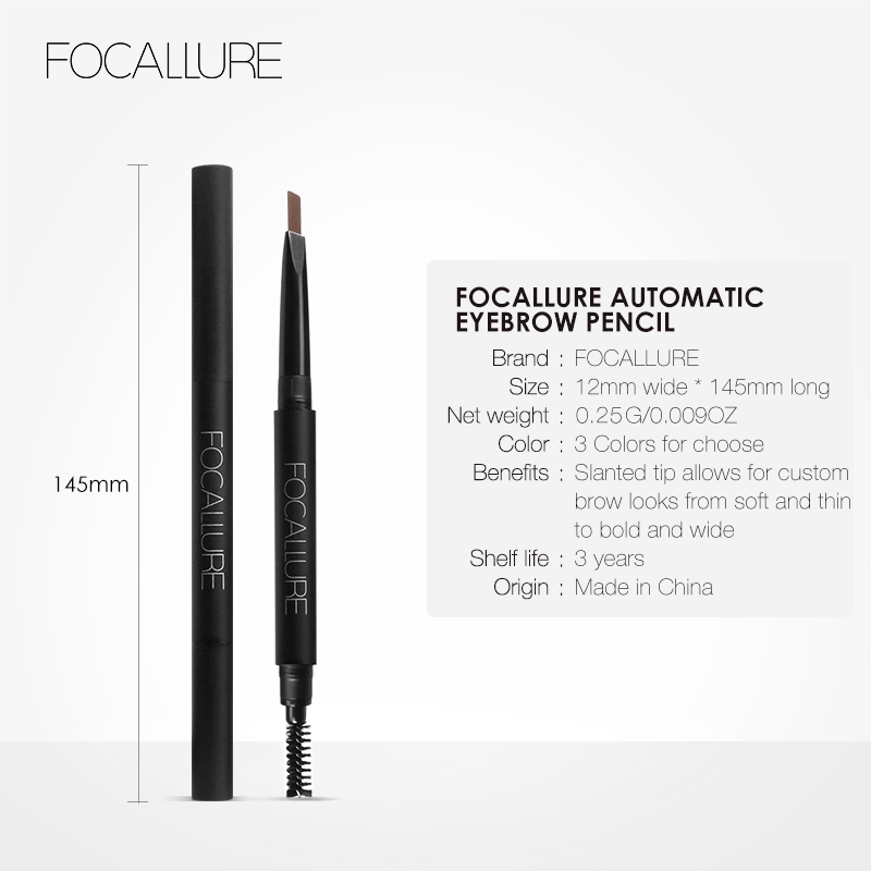FOCALLURE Chì kẻ mày tự nhiên chống thấm nước lâu trôi 3 màu 0.25g | BigBuy360 - bigbuy360.vn