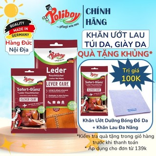 Khăn Ướt Lau Túi Da, Giày Da POLIBOY Tẩy Mốc Túi Da, Đánh Bóng Đồ Da, Chống Mốc Túi Da, Xi Đánh Giầy Da, Dưỡng Túi Da