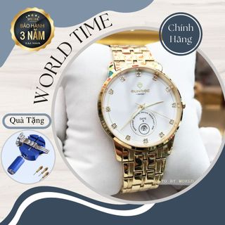 Đồng hồ nam sunrise dây thép 1138SA chính hãng full box sapphire chống xước , chống nước bảo hành 3 năm