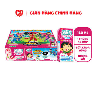 Sữa chua uống kun vị vải thùng 48 hộp x 180ml