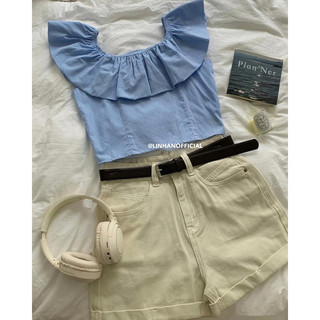 /𝙇𝙞𝙣𝙝𝙖𝙣𝙤𝙛𝙛𝙞𝙘𝙞𝙖𝙡/ ÁO TRỄ VAI KẺ BÈO STYLEKOREAN 662-2🇰🇷