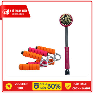 Combo Dụng Cụ Tập Cơ Tay & Cây Gãi Lưng 3 Trong 1 Gãi Lưng, Massage Đầu và Đấm Bóp