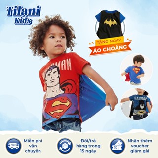 Áo bé trai siêu nhân thun cotton mềm mại [TẶNG KÈM ÁO CHOÀNG] Little Maven cho bé 2-8T- TILANI Store