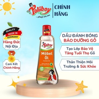 Dầu Đánh Bóng Đồ Gỗ POLIBOY An Toàn Cho Trẻ Nhỏ, Làm Mới Đồ Chơi Gỗ 200ml