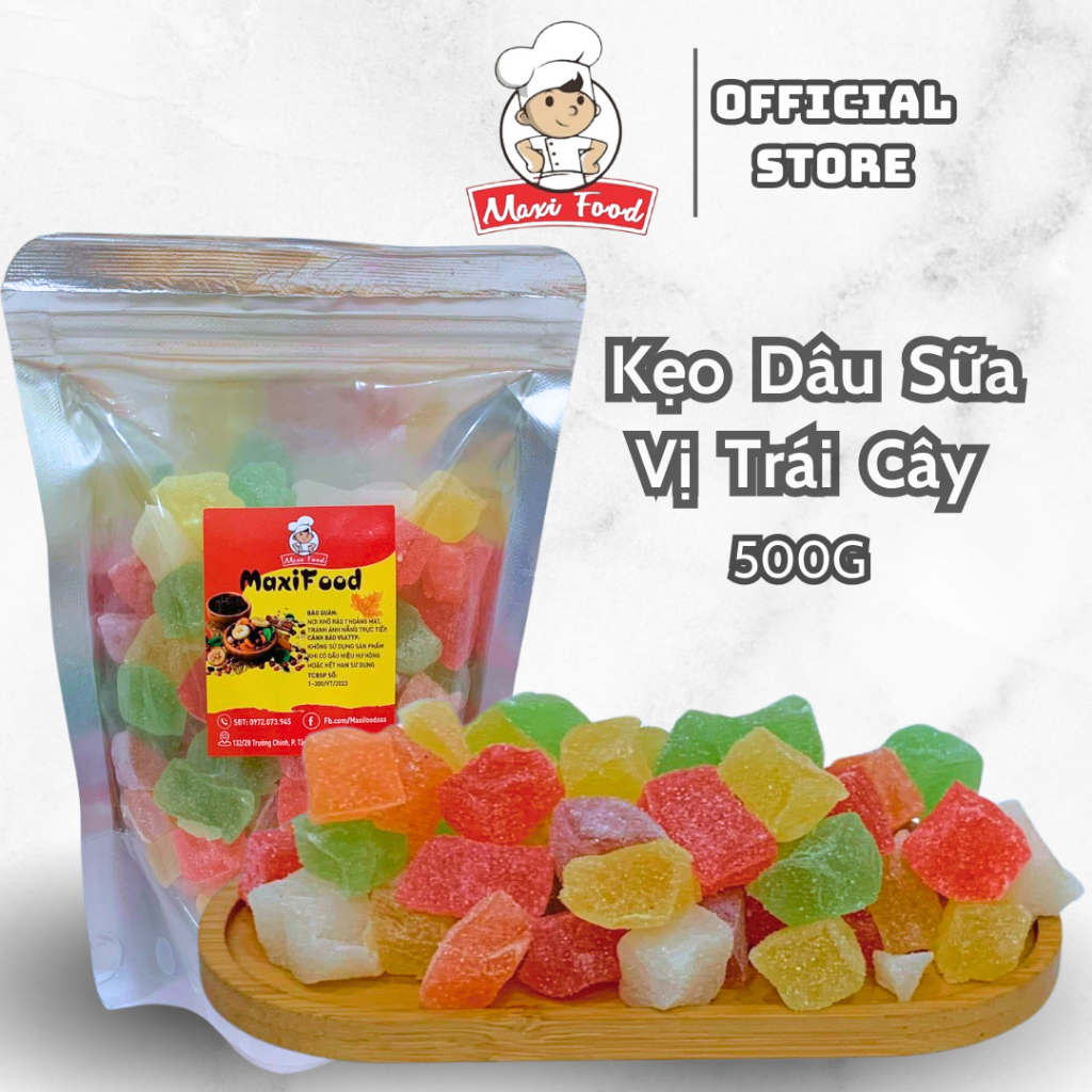 500g Kẹo Dâu Sữa Đà Lạt - MAXIFOOD