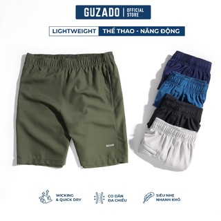 Quần Đùi nam Guzado vải gió thể thao siêu nhẹ, phù hợp chạy bộ, chơi tennis, mặc ở nhà GSSR01