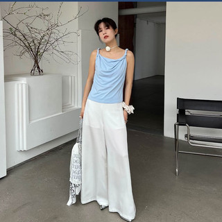 Quần dài lụa quần công sở kéo khóa bên hông form suông lụa mịn thoáng mát dày dặn cao cấp qdnew