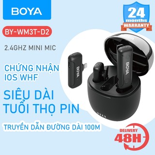 BOYA WM3T-D2 Micro Thu Âm Không Dây 2 Kênh Dành Cho IOS