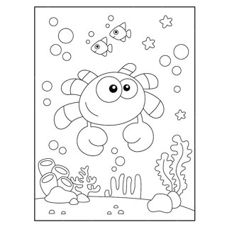  Set 50 Tờ Tranh Tô Màu Hình Cua Dễ Thương Cho Bé Màu Sáp Màu Chì - Tiệm Tô Màu 