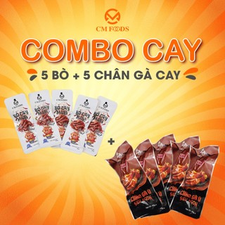Combo 5 bò cay mala cay thơm + 5 chân gà cay - cm food