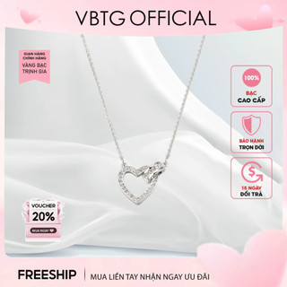 Dây chuyền nữ vbtg trái tim lãng mạn lấp lánh - vòng cổ bạc s925 vbtg6241
