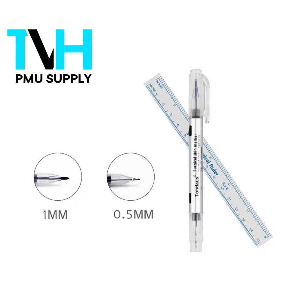 Bút Định Hình Mày Môi Không Trôi TONDAUS Chính Hãng Có 2 Đầu Màu Xanh - DCPX TVH