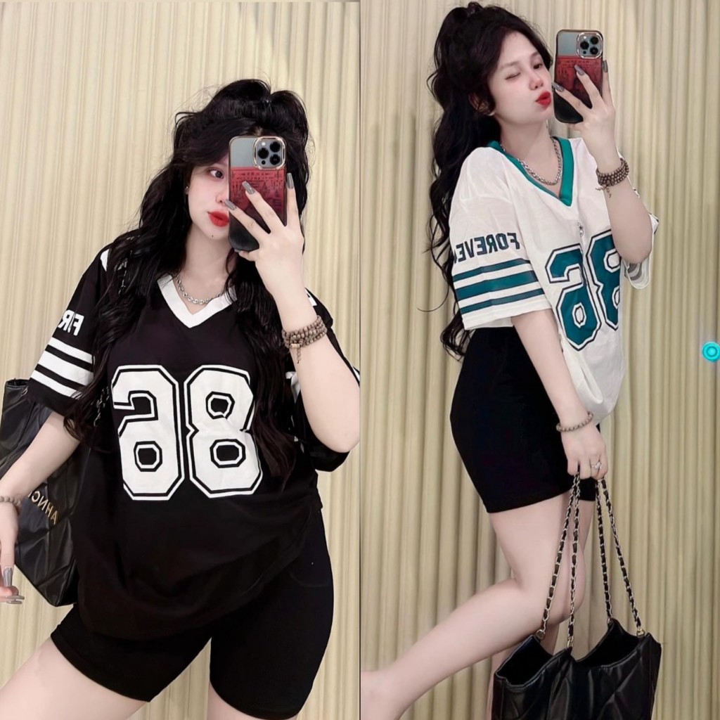 Set Bộ Nữ Quần Lửng Chất Tăm Lạnh In Nổi Số 86 Thể Thao Bigsize Mặc Nhà Đi Chơi Đẹp