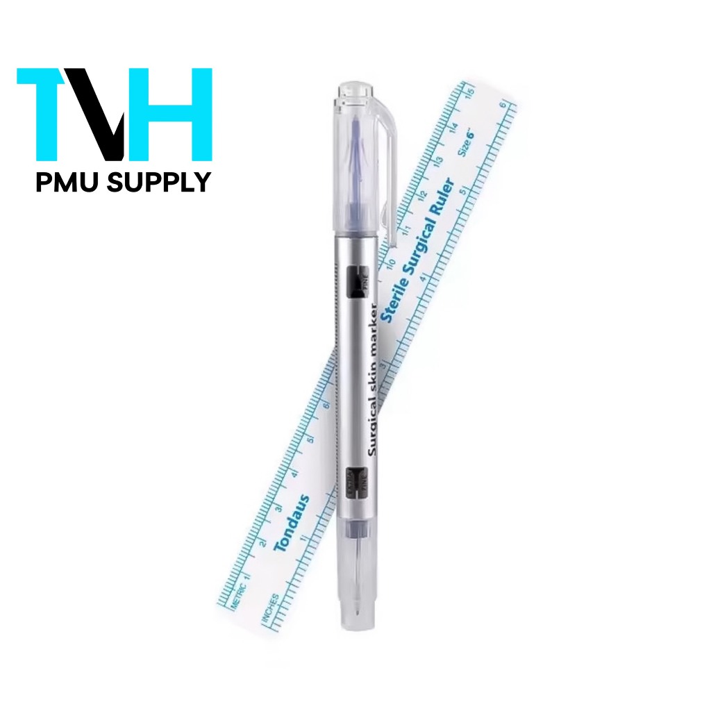 Bút Định Hình Mày Môi Không Trôi TONDAUS Chính Hãng Có 2 Đầu Màu Xanh - TVH PMU SUPPLY