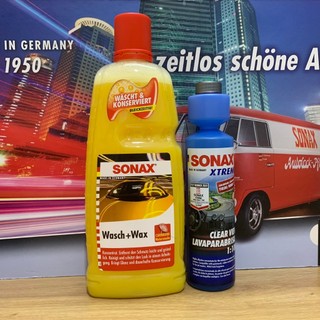 COMBO nước rửa kính ô tô và nước rửa xe ô tô, xe máy - Sonax xtreme Wash & wax 313341 & 271141