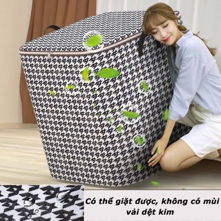 Hộp đựng đồ đa năng đựng quần áo chăn màn dung tích 100L 140L 180L có khóa kéo tiện lợi
