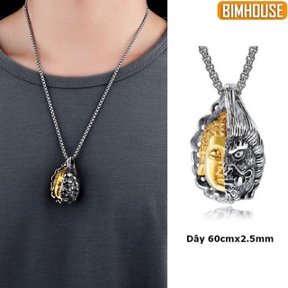 Dây Chuyền Nam BIMHOUSE, Vòng Cổ Titan Mặt Phật Quỷ Cá Tính