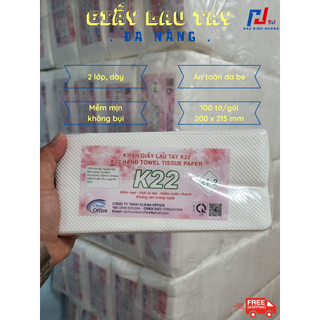 20 gói Khăn giấy rút lau tay đa năng loại tốt, dày, 100 tờ 2 lớp