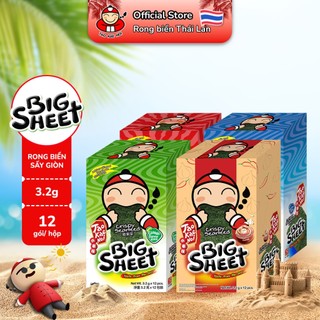 [VỊ MỚI] Snack Rong Biển Taokaenoi BIG SHEET Nhiều Vị (Hộp 3.2g x 12 Gói)