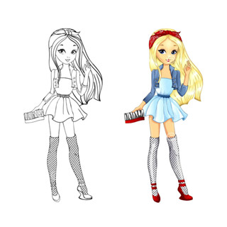  Tranh tô màu cho bé   cỡ A5   10 tranh 