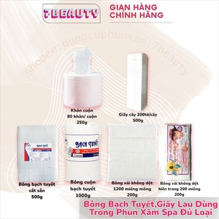 Bông Bạch Tuyết Và Bông Sợi Cắt Sẵn-Tẩy Trang-Lau Mực Phun Xăm
