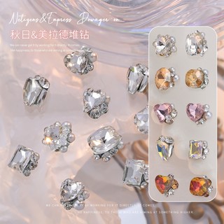 Giá 1 charm Viên đá khối mix sẵn nails charm đá cao cấp chụm sẵn đính móng trang trí móng