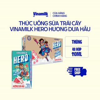 Thức uống sữa trái cây vị dưa hấu Vinamilk Hero - Thùng 48 hộp 110ml